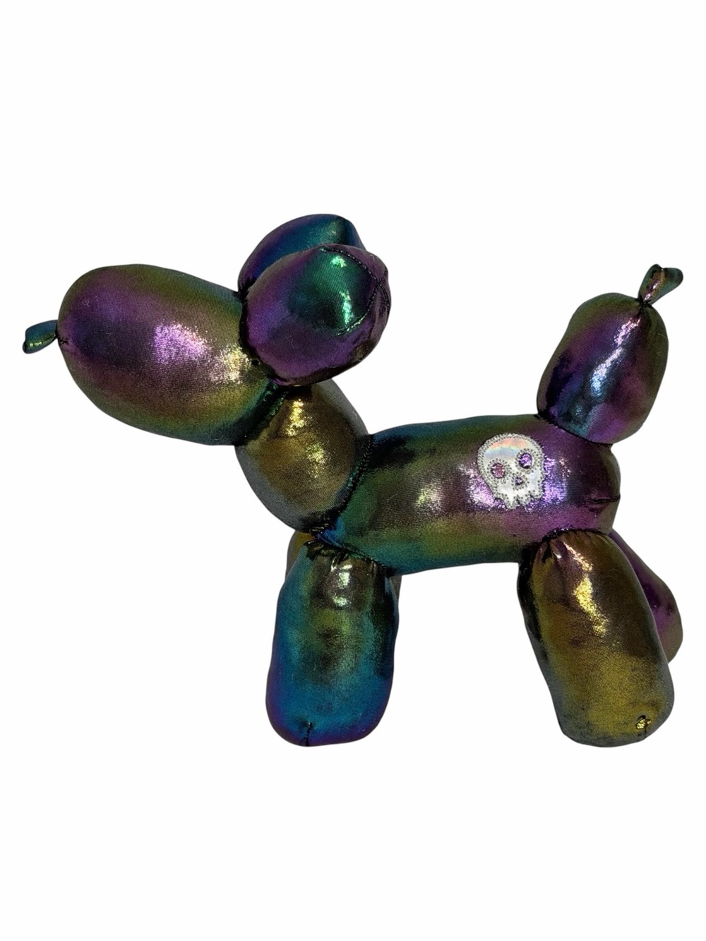 Purple Iridescent Balloon Dog Plush Stuffed Animal 8” Long Cute Way To Celebrate